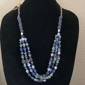 Erica Lyons Vintage Necklace 31” Jewelry Blue Dtatment